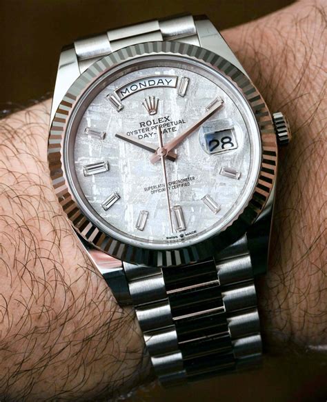 rolex meteorite dial watch